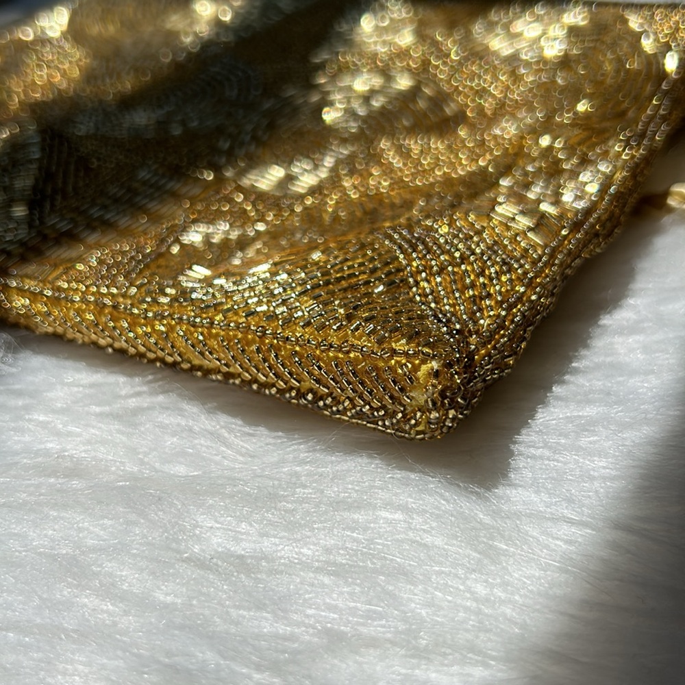 Carl Marchi Gold Beaded Crossbody Bag EUC - Picture 13 of 13